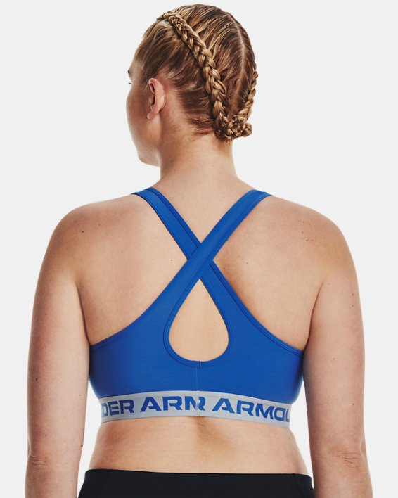 Bra deportivo Armour® Mid Crossback Printed para mujer, Black, pdpMainDesktop image number 7